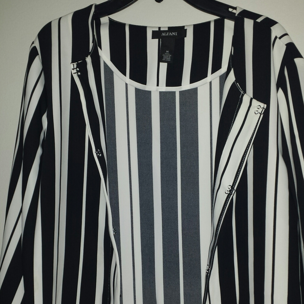 Alfani ,black and white  jacket,  size M